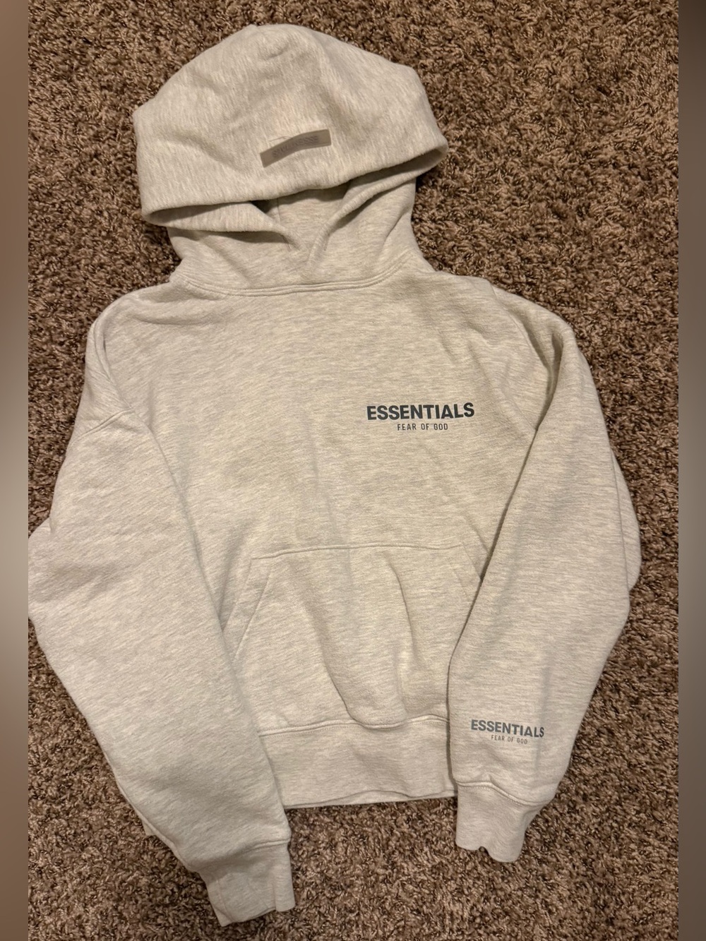Fear of God kids ESSENTIALS Heather Gray Pullover Hoodie